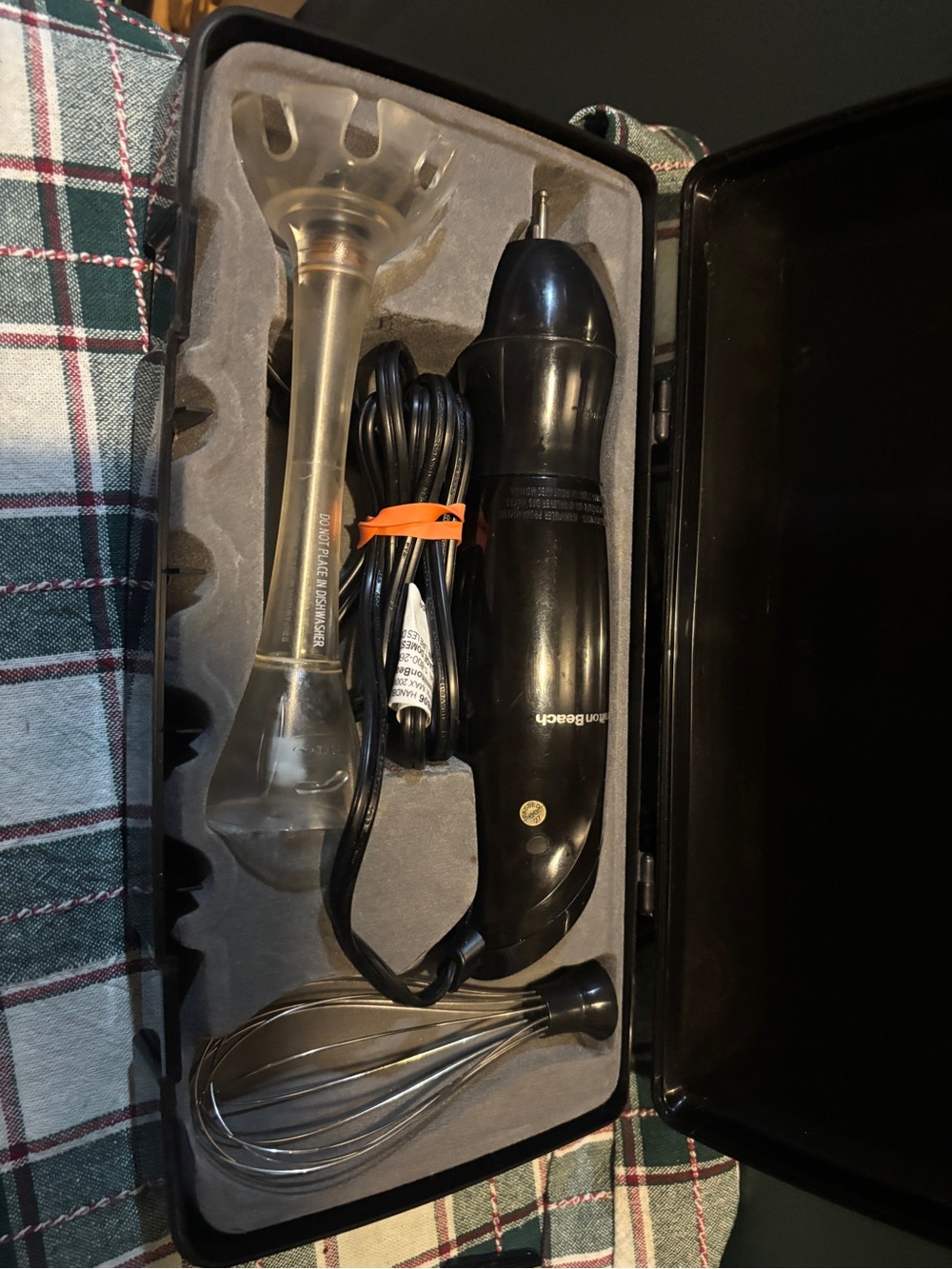 Hamilton Beach Black Electric Immersion Blender in Case